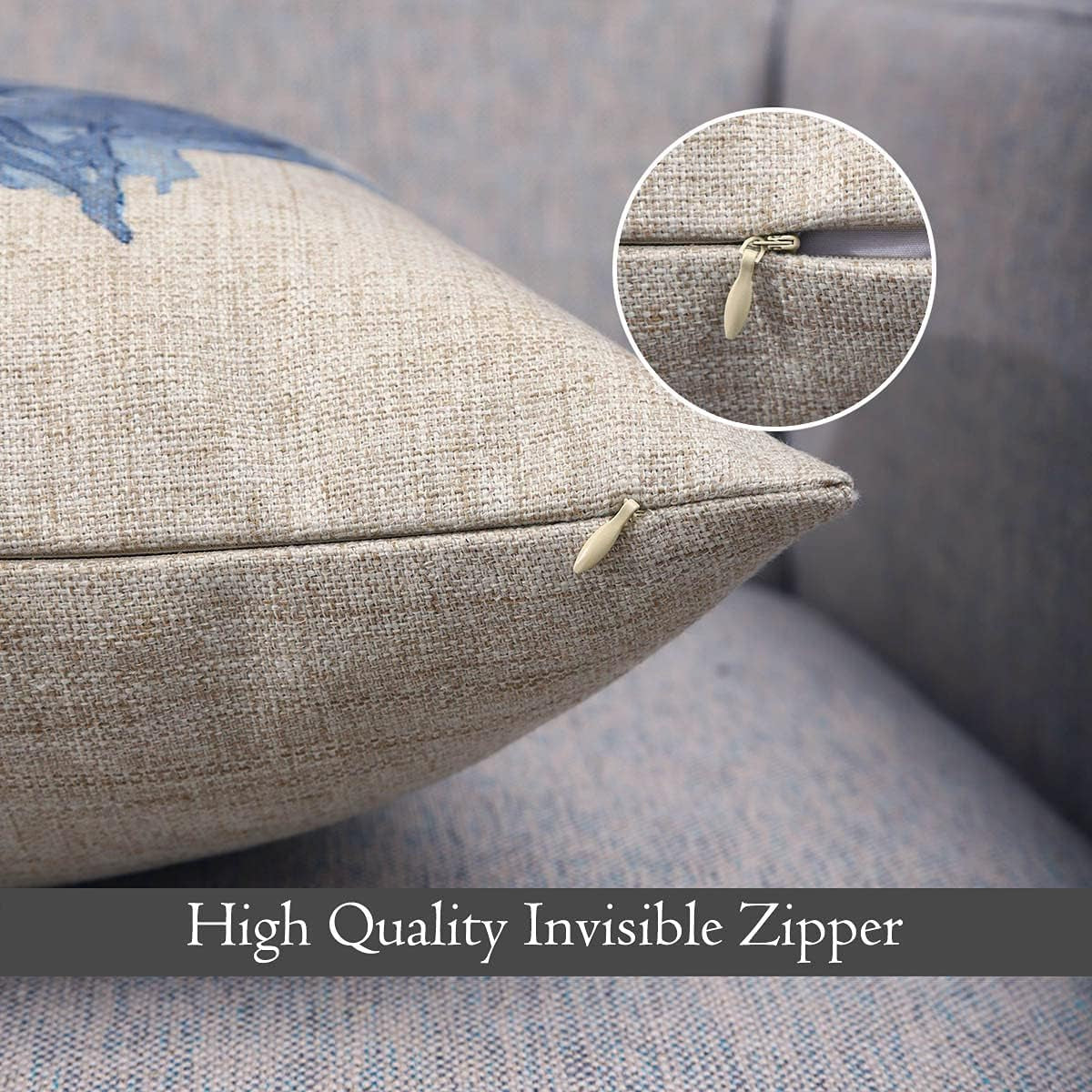 Christmas Outdoor Pillow Cover 18X18 Inch Home Decor Decorative Cushion Case for Sofa Couch Retro Christmas Bell Winter Decorations Throw Pillowcase CC1863