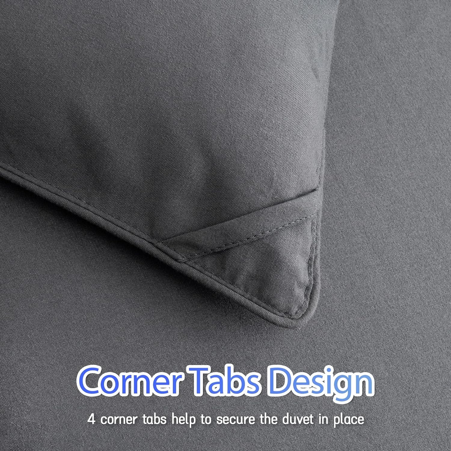 Twin Comforter Duvet Insert - All Season Dark Grey Comforters Twin Size - Quilted down Alternative Bedding Comforter with Corner Tabs - Winter Summer Fluffy Soft - Machine Washable